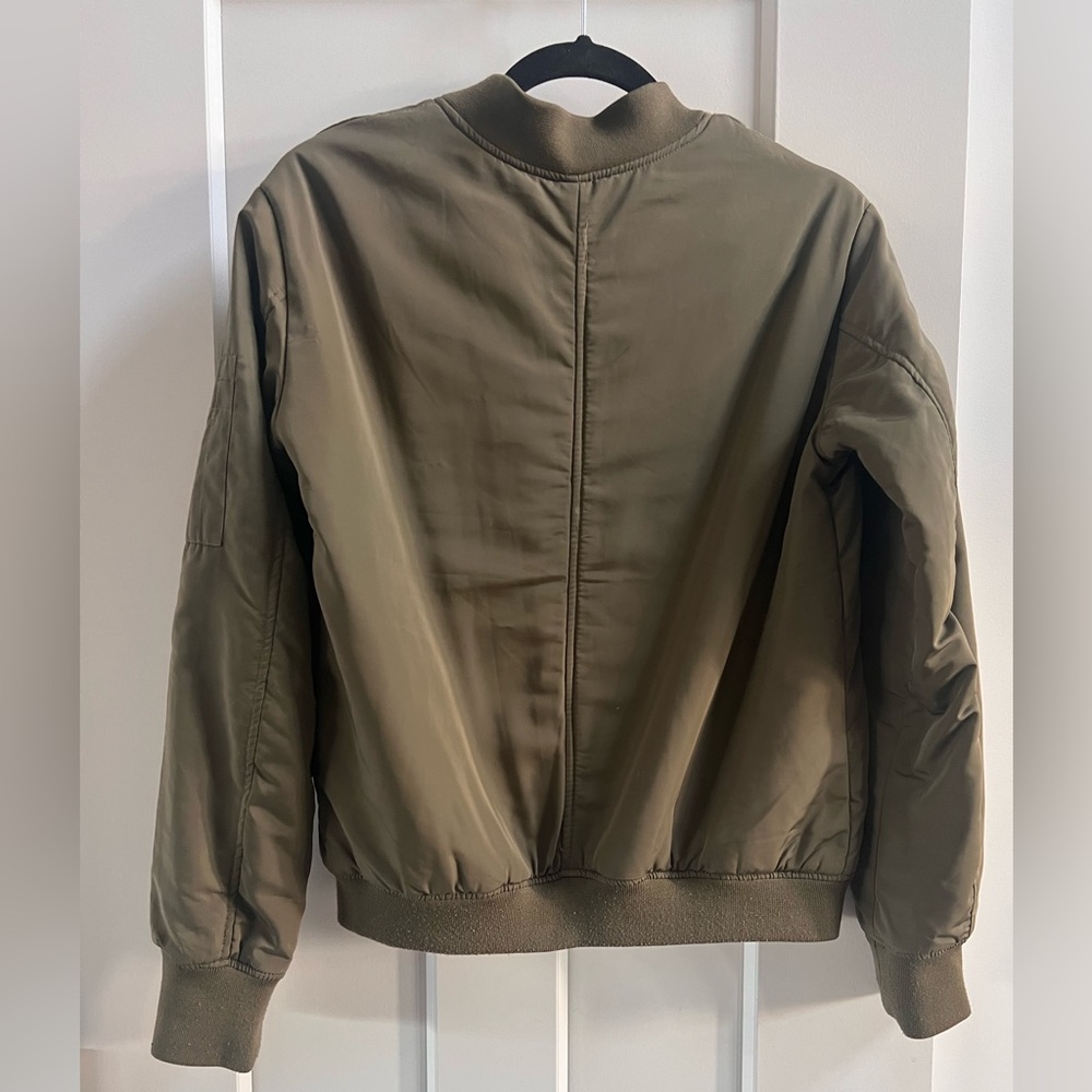 Olive Green Bomber Jacket - Picture 2 of 3